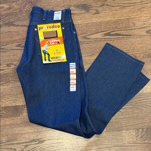 Wrangler Cowboy Boot Cut Jeans Men’s 34 X 33 Dark Blue New With Tags
